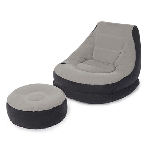Aufblasbarer Intex Sessel Ultra-Lounge mit Polsterhocker und Getränkehalter