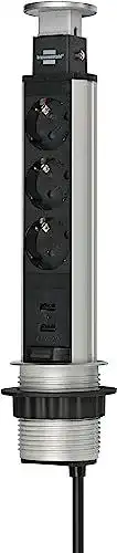 Versenkbare Steckdose Brennenstuhl Tower Power mit USB-Anschlüssen