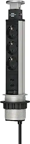 Versenkbare Steckdose Brennenstuhl Tower Power mit USB-Anschlüssen