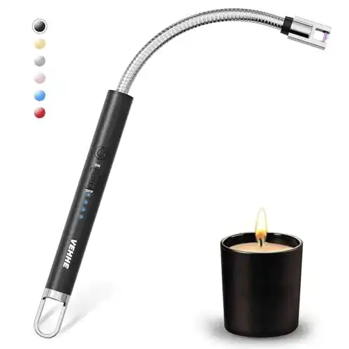 Lichtbogen Feuerzeug VEHHE Elektrisch USB Aufladbar mit LED-Display