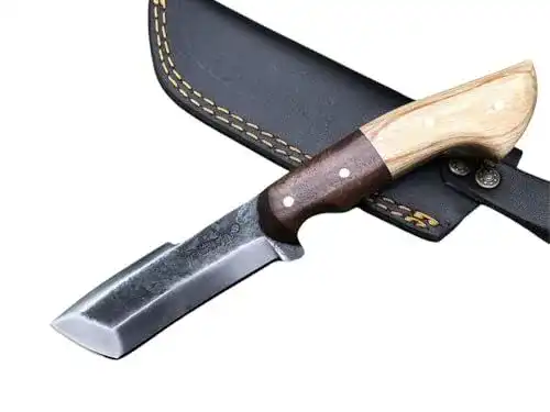 Perkin PK999 Jagdmesser mit Scheide und scharfer Klinge