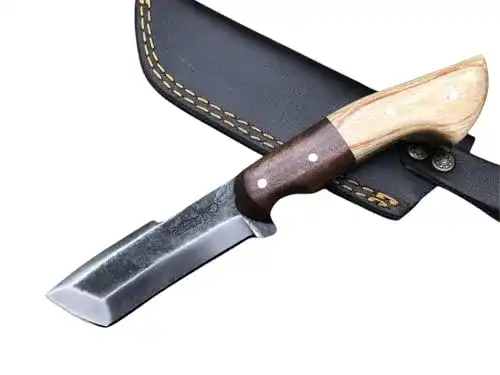 Perkin PK999 Jagdmesser mit Scheide und scharfer Klinge