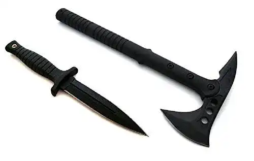 Viking Gear XXL Tomahawk Set mit Messer und Etui für Outdoor-Aktivitäten
