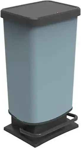 Rotho Paso Mülleimer 40 Liter mit Deckel in Blau