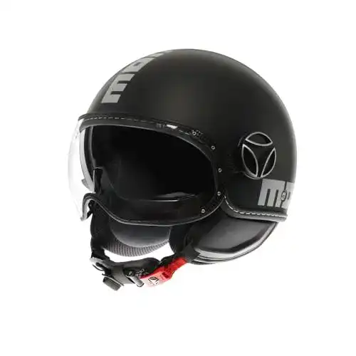 Momo Design FGTR EVO E2206 Jet-Helm mit Sonnenblende für Motorräder