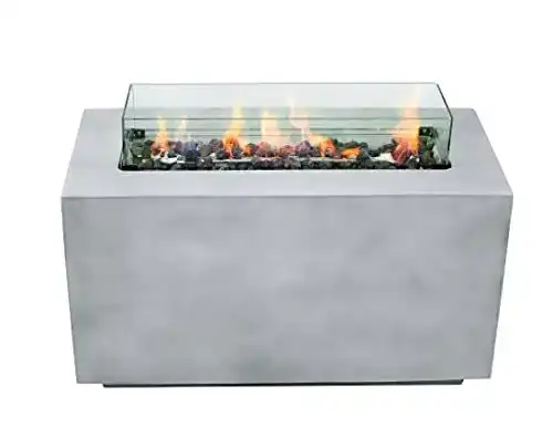 Gasfeuerstelle Ultranatura Feuertisch mit Spezialglasumrandung