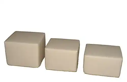 Bandscheibenwürfel aus Leder – Beige – Verschiedene Größen verfügbar