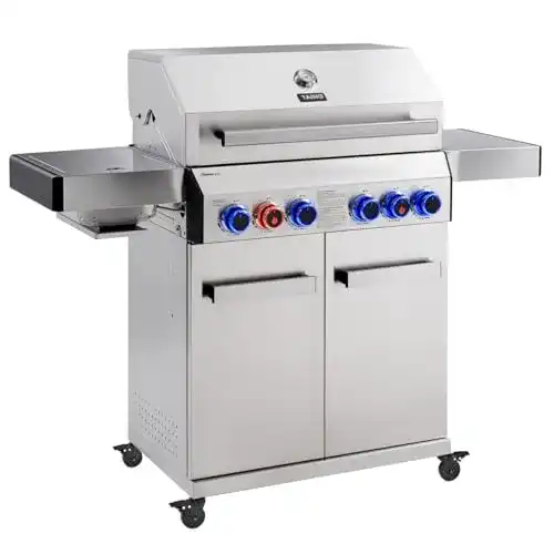 Grillwagen Taino Platinum 4+2 Gasgrill aus Edelstahl