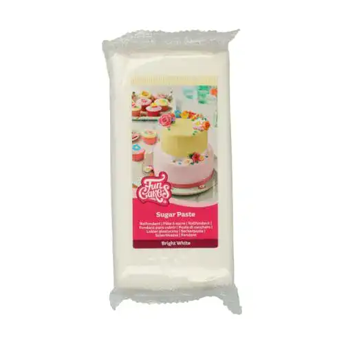 Rollfondant Funcakes Bright White für Kuchen-Dekoration 1 kg