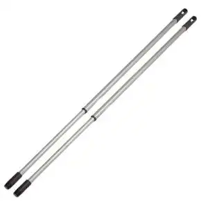 Besenstiel Novaliv Teleskop 2er Set mit Gewinde 79-130 cm Silber