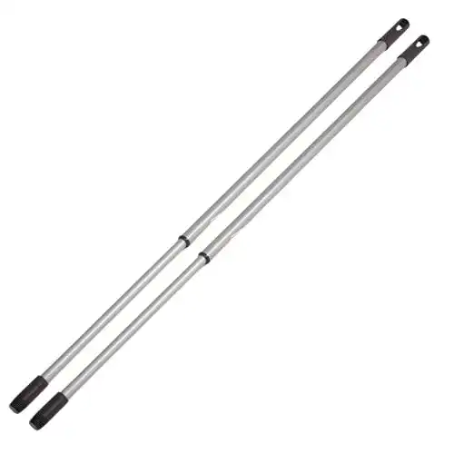 Besenstiel Novaliv Teleskop 2er Set mit Gewinde 79-130 cm Silber