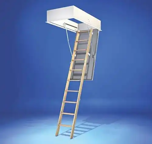 Bodentreppe Wellhöfer GutHolz mit WärmeSchutz WS4D und Deckenöffnung