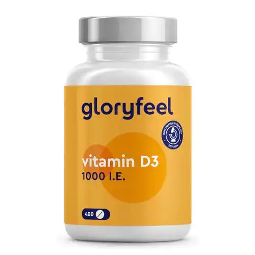 Vitamin-D-Präparate von Gloryfeel mit 400 Tabletten für 13 Monate