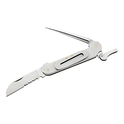 Herbertz Seglermesser aus 3Cr13 Stahl mit Marlspieker und Schäkelöffner