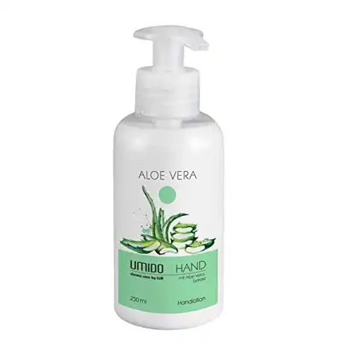 Aloe Vera Handcreme Umido 250 ml im Spender für trockene Haut