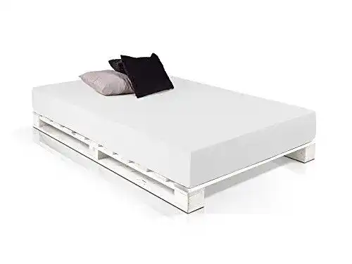 Palettenbett Moebel-Eins PALETTI Massivholzbett aus Fichte 90 x 200 cm