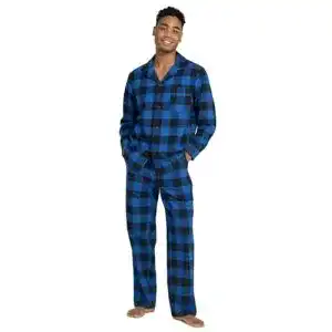 Lapasa Herren Pyjama-Set Relaxed Fit Lounge Top und Hose