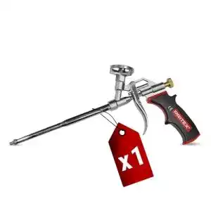 Bauschaumpistole von Pritex mit Düsenverlängerung und Zubehör