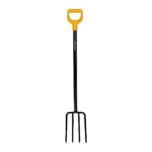 Fiskars Spatengabel für steinige Böden mit 4 Zinken und 122 cm Länge