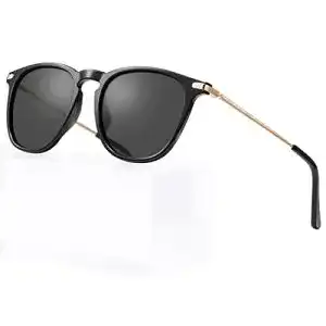 Tseban Vintage Damen Sonnenbrille mit polarisierten Gläsern und UV 400 Schutz