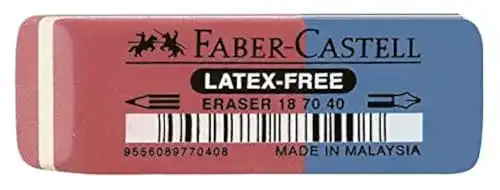 Faber-Castell 187040 Radiergummi – Latexfreier Radierer für Tinte und Blei