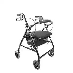 Leichter KMINA Rollator mit Sitz – Faltbar und Höhenverstellbar
