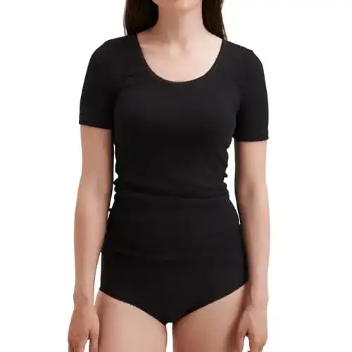 Merino-Unterwäsche Damen Dilling Merino T-Shirt aus 100% Bio-Merinowolle
