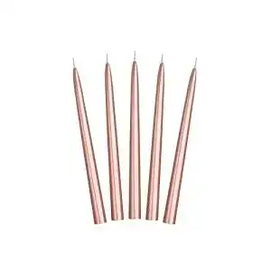 Stabkerzen Partydeco 24 cm Roségold Metallic 10 Stück