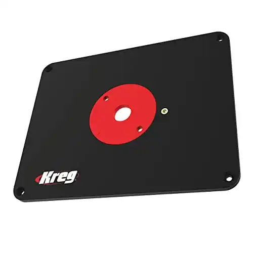 Einlegeplatte für Oberfräse Kreg PRS4038 mit Reduzierringen