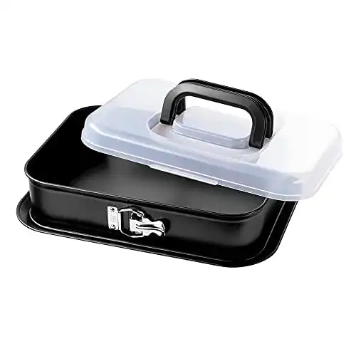 Kaiser Inspiration rechteckige Springform 36 x 24 cm mit Transporthaube
