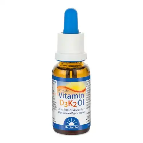 Vitamin D3 K2 Öl von Dr. Jacob’s 20 ml Nahrungsergänzung
