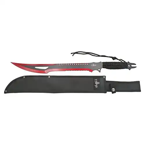 Machete THIRD Stangenschneider mit Stahlklinge und geflochtenem Griff