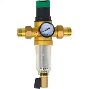 Druckminderer AQUA HEATING 1 Zoll mit Manometer und Edelstahl-Siebfilter