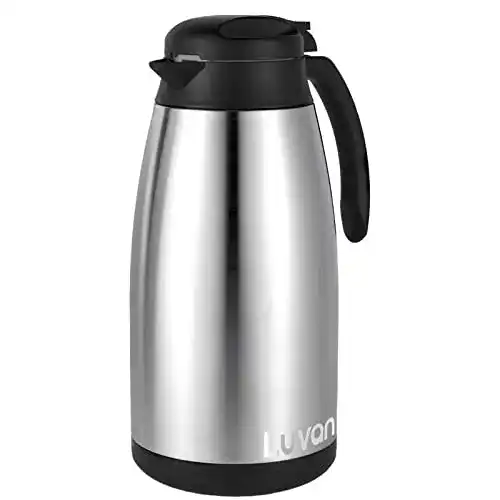 Isolierkanne 2 Liter Luvan Thermoskanne aus Edelstahl 304