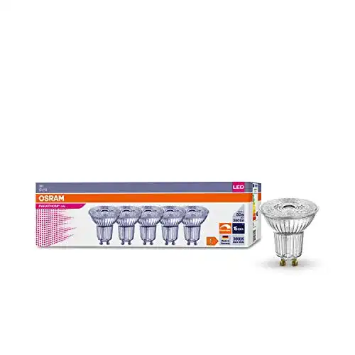 Osram dimmbare LED-Reflektorlampen GU10 Sockel 4.5W 3000K 5er Set