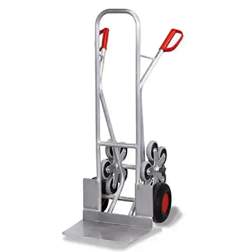 Treppenkarre von VARIOfit aus Aluminium mit fünfarmigen Radsternen