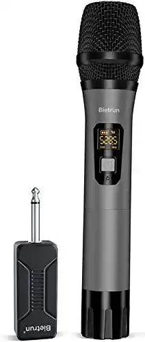 Funkmikrofon Bietrun UHF – Drahtloses Handmikrofon mit 50 Metern Reichweite