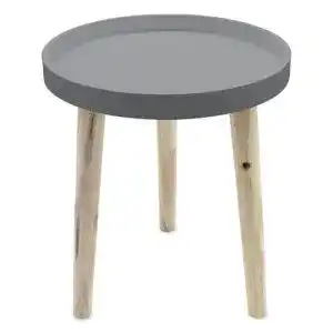 Beistelltisch Spetebo aus Holz 36 x 30 cm in Grau