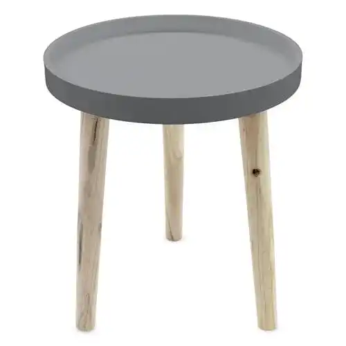 Beistelltisch Spetebo aus Holz 36 x 30 cm in Grau