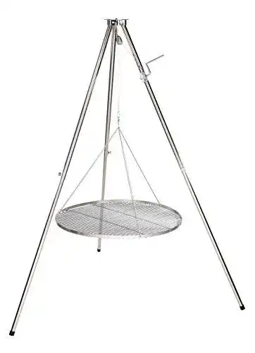 Schwenkgrill HeRo24 Edelstahl Dreibein Grillgestell