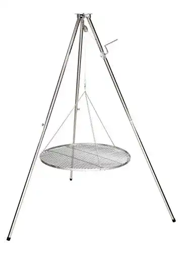 Schwenkgrill HeRo24 Edelstahl Dreibein Grillgestell