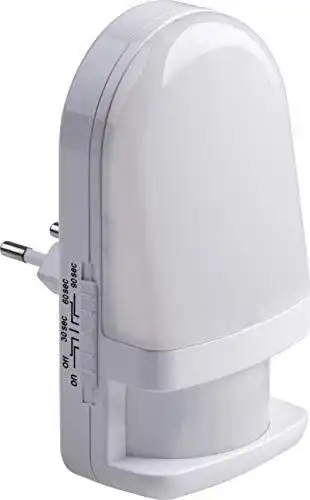 Bewegungsmelder Nachtlicht mit LED für Steckdose, 0,7 W