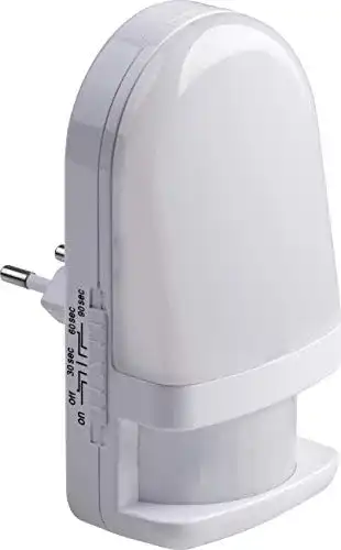 Bewegungsmelder Nachtlicht mit LED für Steckdose, 0,7 W