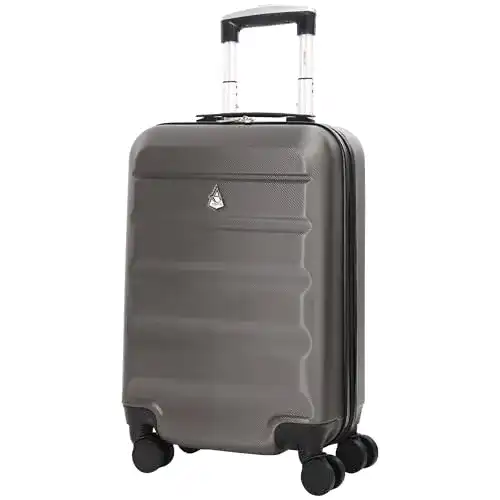 Aerolite Handgepäck Koffer 55x35x20 cm Hartschale 34L
