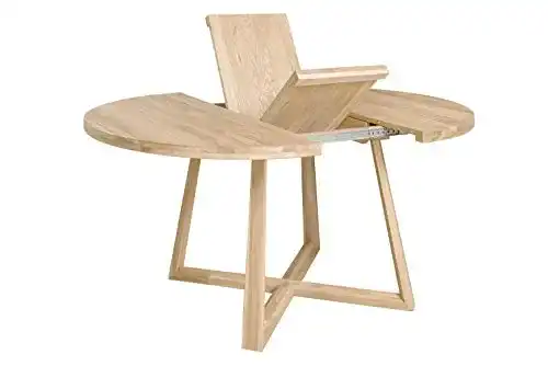 Ausziehbarer Esstisch Nordic Story Moby aus Eiche (rund, 120-160 cm)