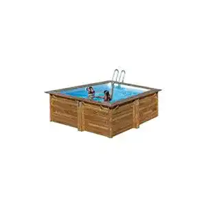 Holzpool Gre Poolprofi Sunbay Quadrat Carra 3,05m x 3,05m x 1,19m