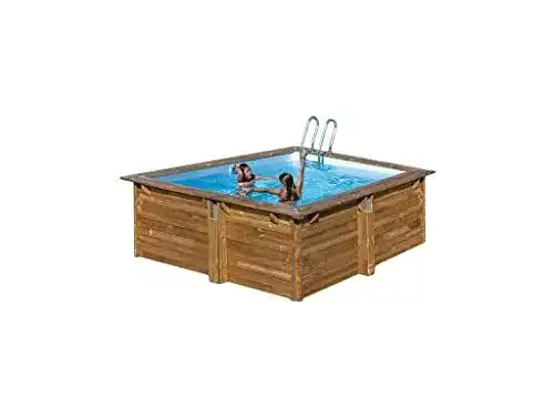 Holzpool Gre Poolprofi Sunbay Quadrat Carra 3,05m x 3,05m x 1,19m