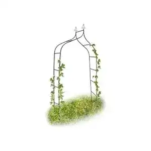 Rosenbogen Relaxdays aus Metall, wetterfest für Garten und Terrasse