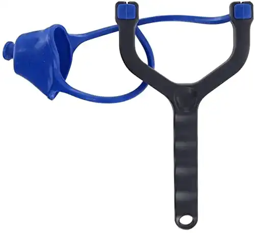 Futterschleuder schwarz-blau für Maden, Mais und Boilies