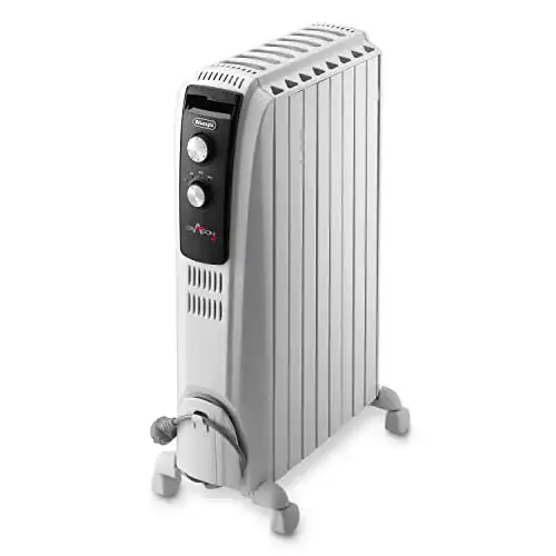 DeLonghi Heizkörper in Schwarz und Edelstahl, 2000 W